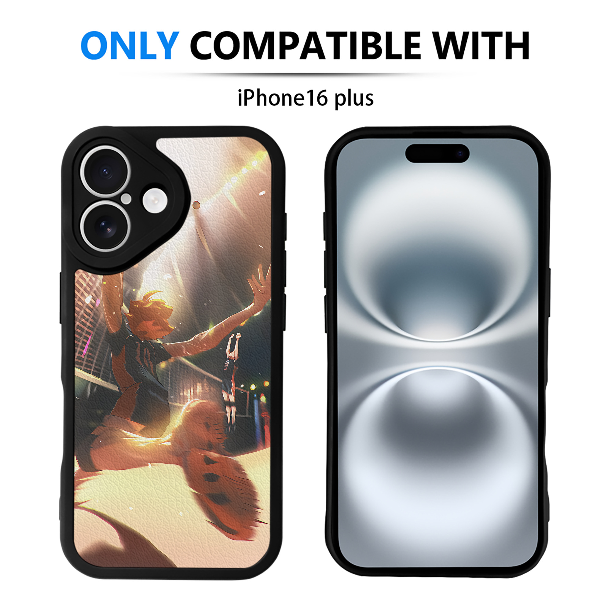 （画像用） ハイキュー!! Haikyu!! 【iPhone 16シリーズ対応】シリコンスマホケース（レザー調） 材質：シリコン